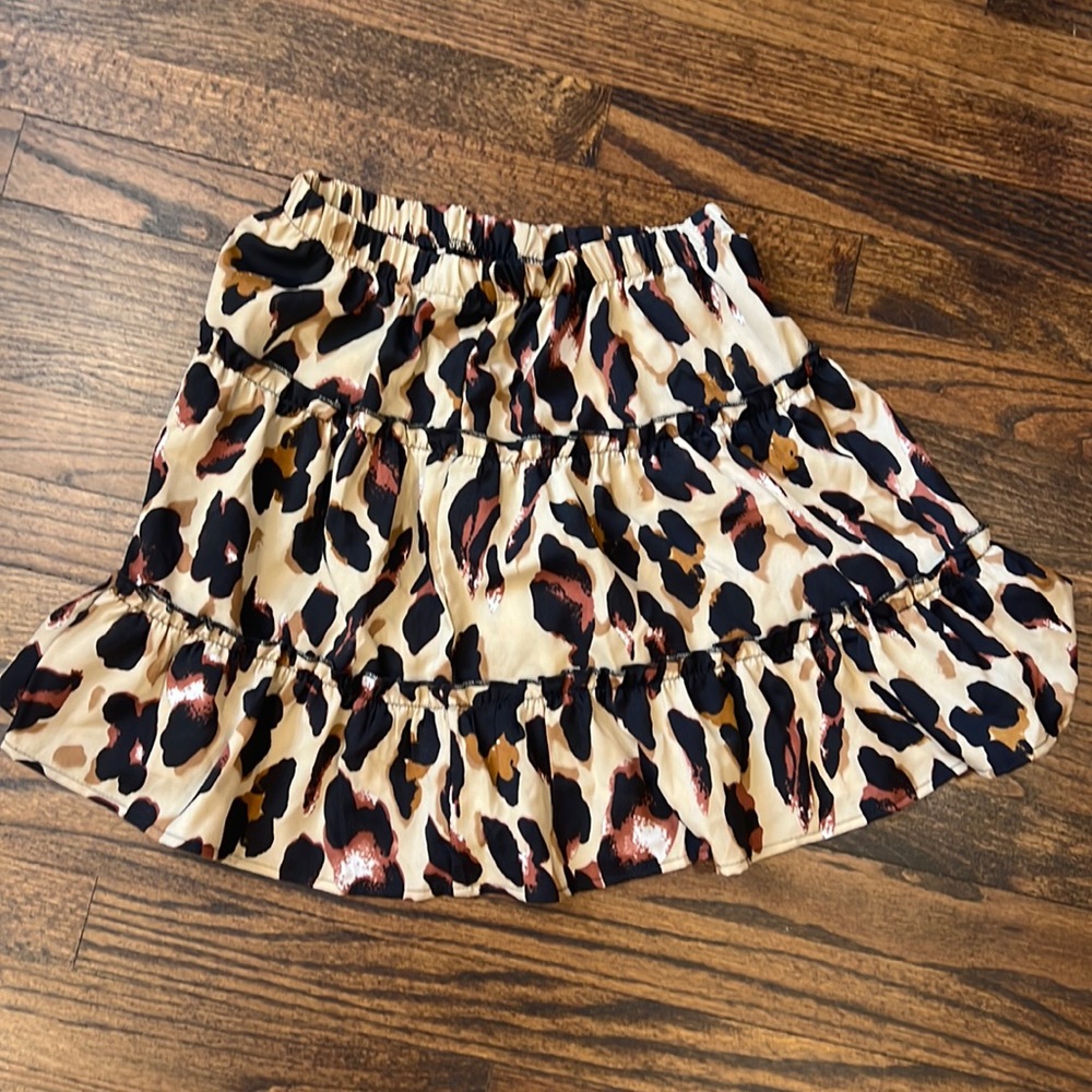 Cheetah print mini skirt